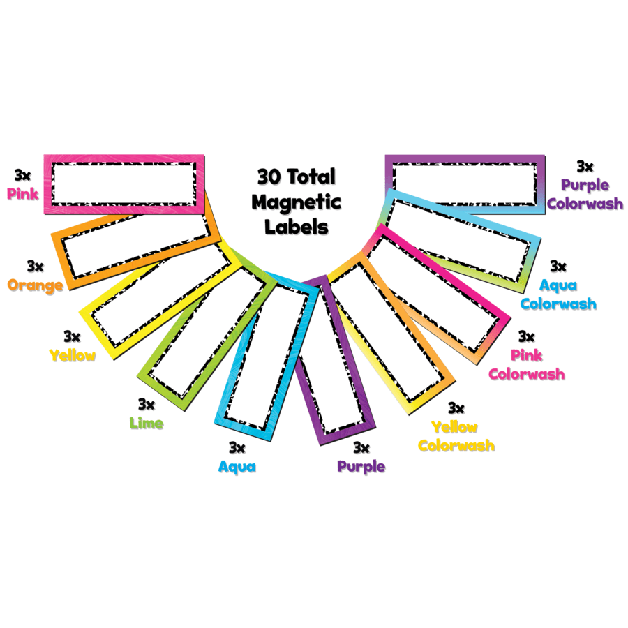 Brights 4Ever Magnetic Labels-Magnetic-Tools 4 Teaching-Classroom Decor and More