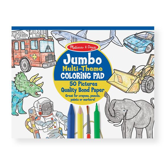 Jumbo Coloring Pad - Blue-Activity Pads-Tools 4 Teaching-Classroom Decor and More