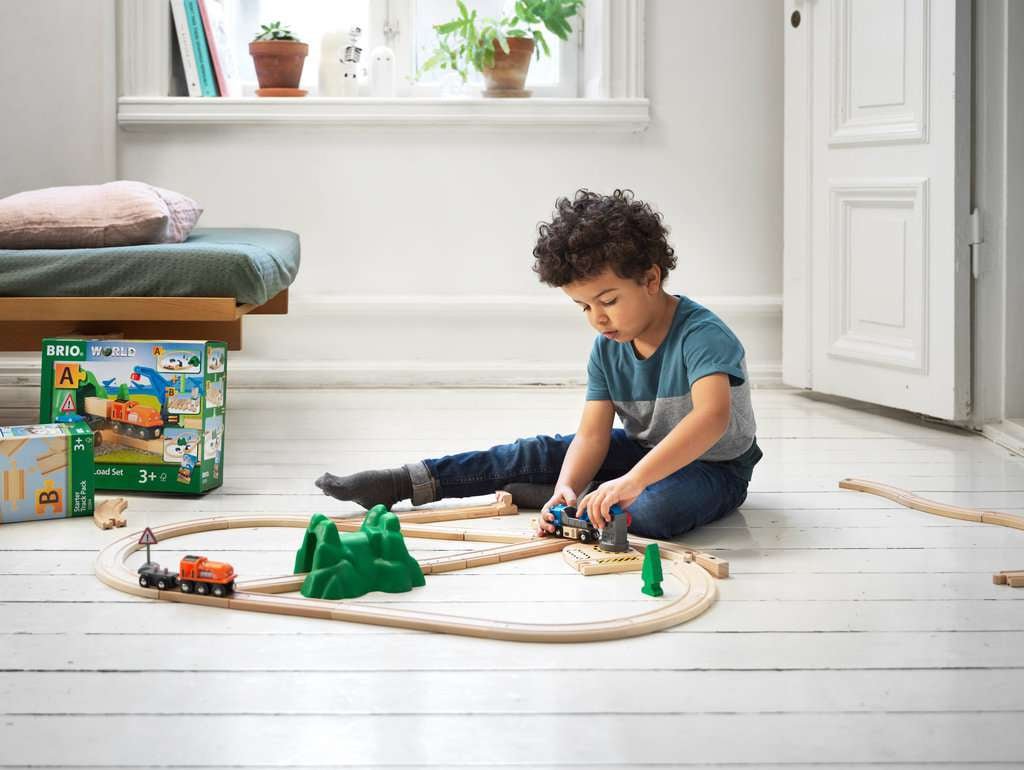 BRIO World Starter Lift & Load Train Set A for Kids age 3 years and up. Compatible with all BRIO train sets-Vehicles & Construction-Tools 4 Teaching-Classroom Decor and More