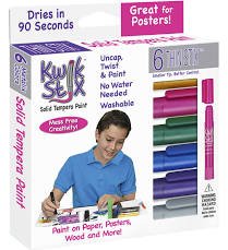 Kwik Stix Tempera Paint 6gm Thin Metallix 6 Color Sets-Art Supplies-Tools 4 Teaching-Classroom Decor and More