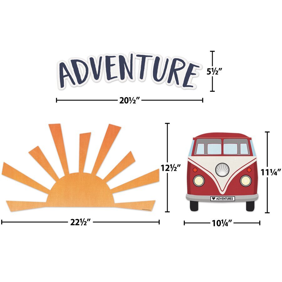 Moving Mountains Road Trip The Adventure Begins Bulletin Board-Bulletin Board Sets-Tools 4 Teaching-Classroom Decor and More