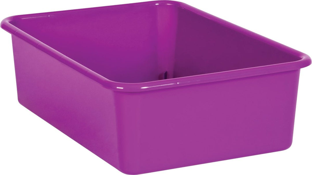 Large Plastic Storage Bin: Purple-Organization-Tools 4 Teaching-Classroom Decor and More
