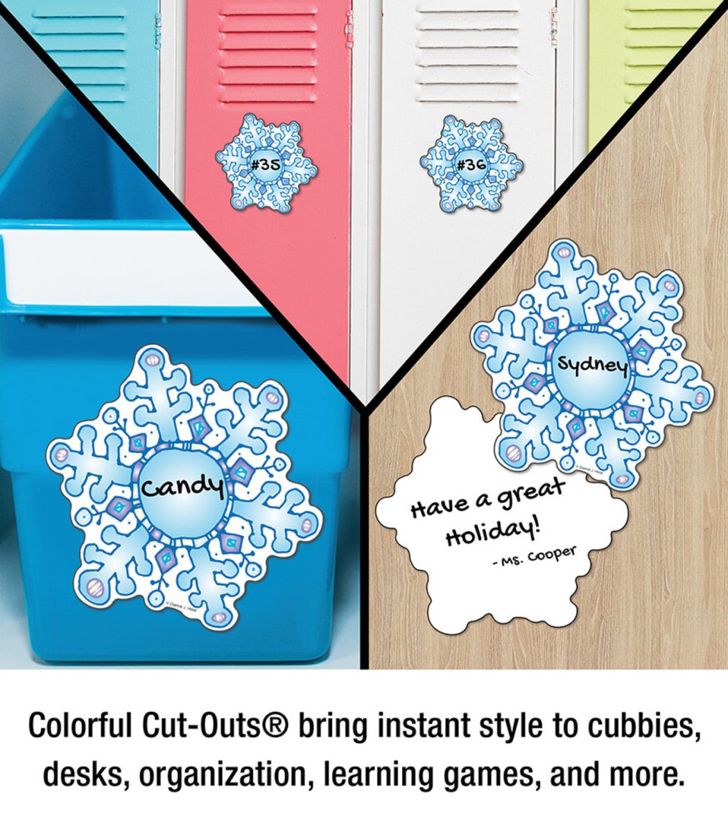 Snowflakes DJ Inkers Cutouts-Tools 4 Teaching-Classroom Decor and More