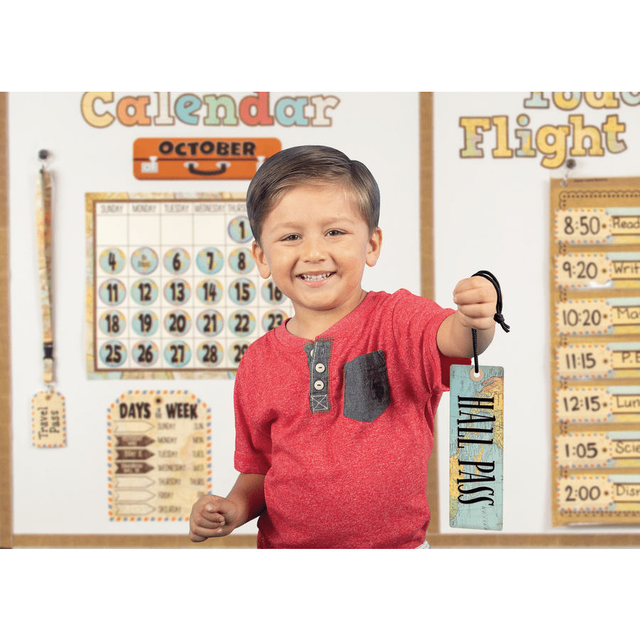 Travel the Map Magnetic Hall Pass-Hall Passes-Tools 4 Teaching-Classroom Decor and More