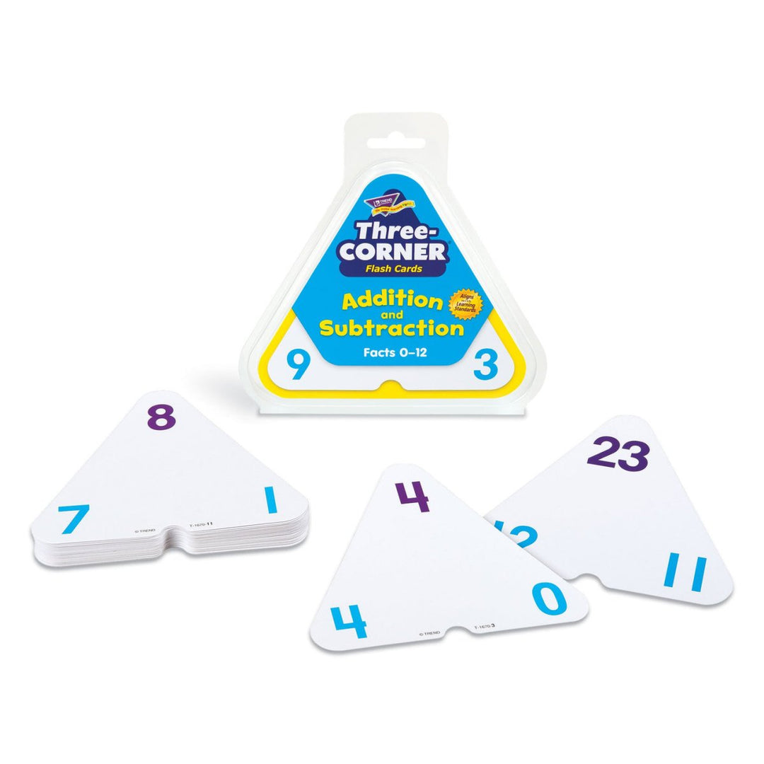 Addition and Subtraction Three-Corner® Flash Cards-Flashcards-Tools 4 Teaching-Classroom Decor and More
