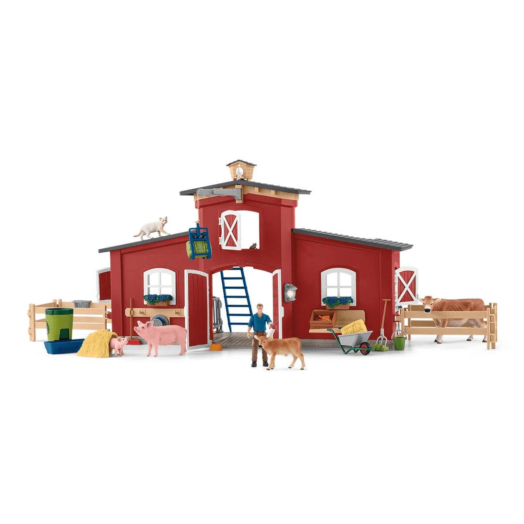 Large Barn with Animals and Accessories-Schleich USA-Tools 4 Teaching-Classroom Decor and More