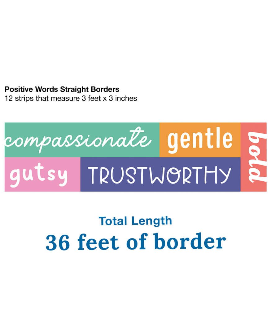 We Stick Together Positive Words Straight Bulletin Board Borders-Borders-Tools 4 Teaching-Classroom Decor and More