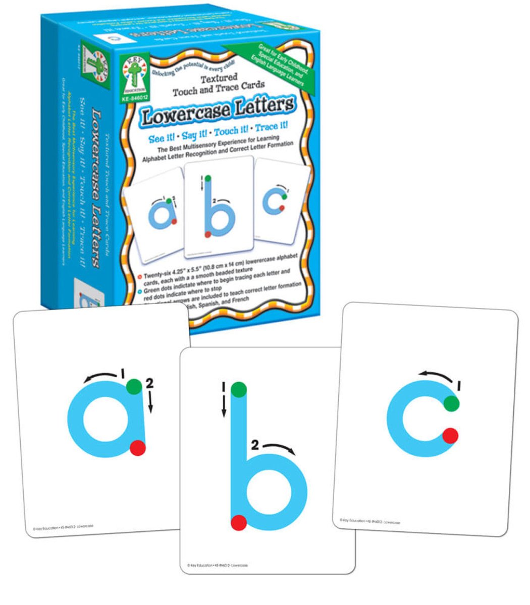 Textured Touch and Trace: Lowercase Manipulative Grade PK-3-Classroom Essentials-Tools 4 Teaching-Classroom Decor and More