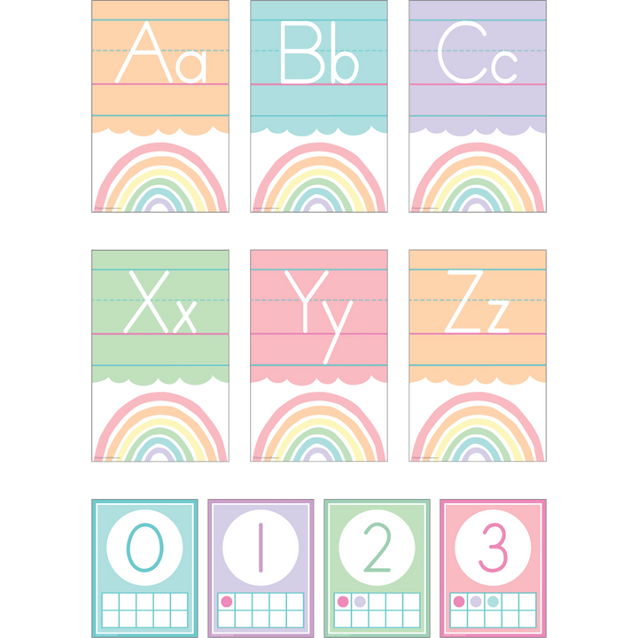 Pastel Pop Alphabet Bulletin Board-Bulletin Board Sets-Tools 4 Teaching-Classroom Decor and More