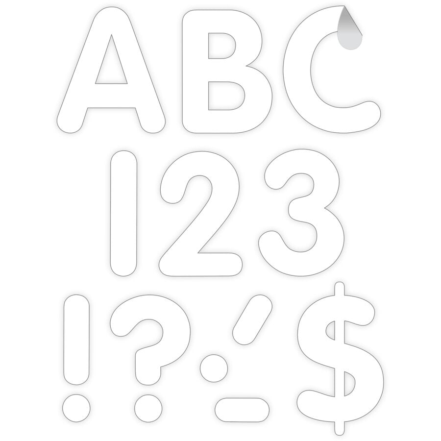 White 4" Classic Self-Adhesive Letters Uppercase-Letters-Tools 4 Teaching-Classroom Decor and More