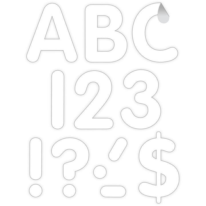White 4" Classic Self-Adhesive Letters Uppercase-Letters-Tools 4 Teaching-Classroom Decor and More