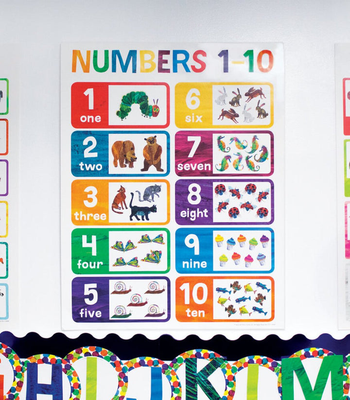 World of Eric Carle™ Numbers 1-10 Chart Grade PK-2-Charts-Tools 4 Teaching-Classroom Decor and More