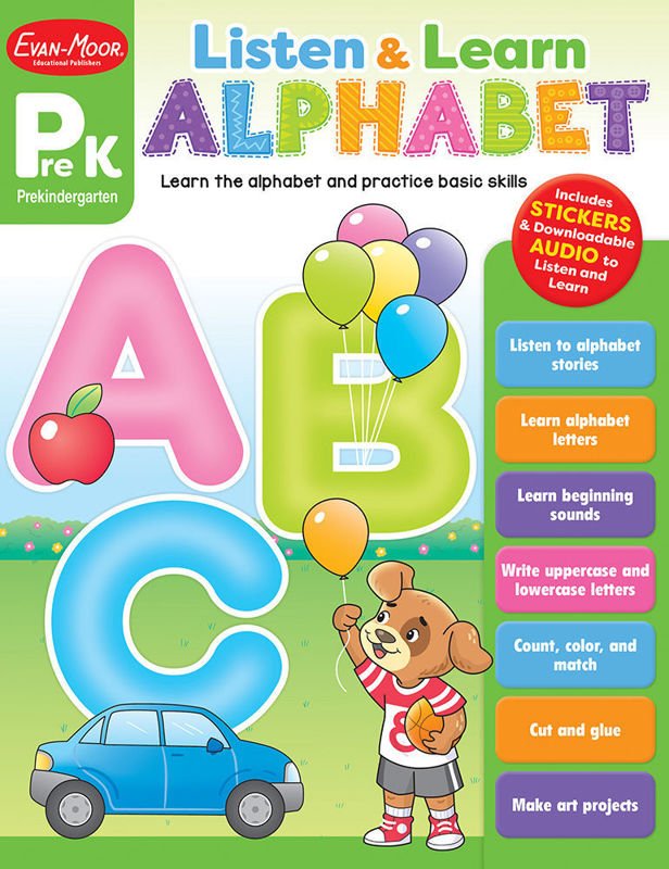 Listen and Learn: Alphabet, Grade PreK-Subjects - Reading - Reading Books-Tools 4 Teaching-Classroom Decor and More