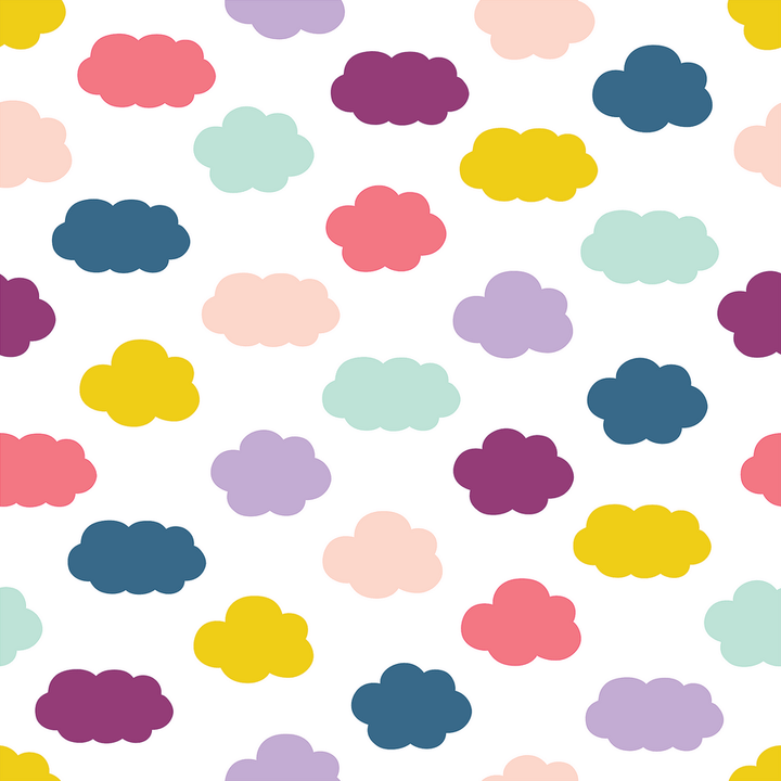 Oh Happy Day Clouds Peel and Stick Decorative Paper-Bulletin Board Paper - Better Than Paper-Tools 4 Teaching-Classroom Decor and More