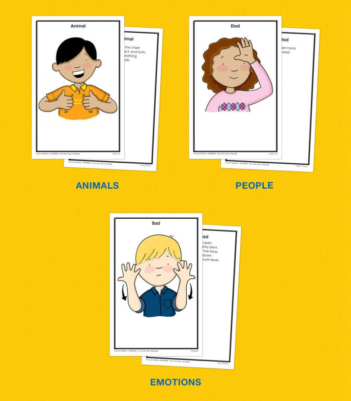 Let's Learn Sign Language Learning Cards Grade PK-2-Classroom Essentials-Tools 4 Teaching-Classroom Decor and More