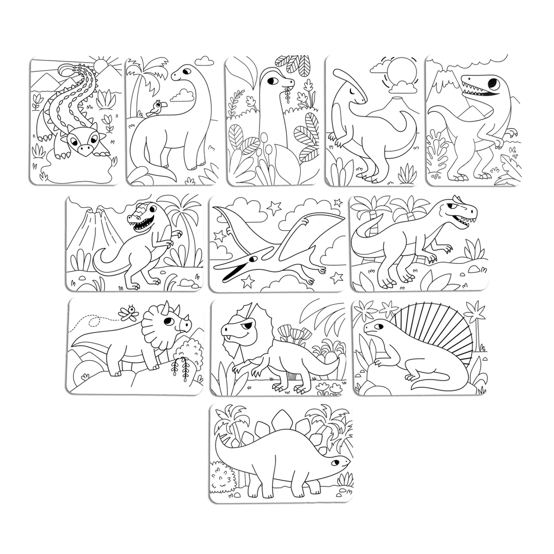 Undercover Art Hidden Pattern Coloring Activity Art Cards - Dino Tales-Activity Pads-Tools 4 Teaching-Classroom Decor and More