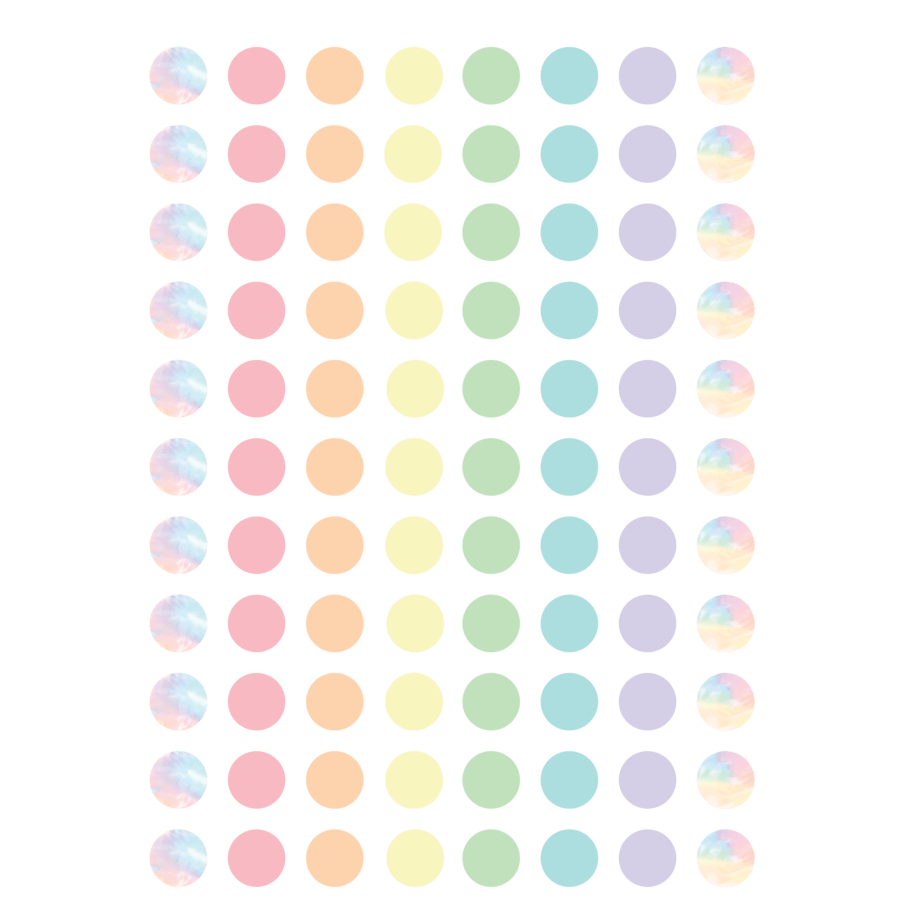 Pastel Pop Circles Mini Stickers Valu-Pak-Stickers-Tools 4 Teaching-Classroom Decor and More