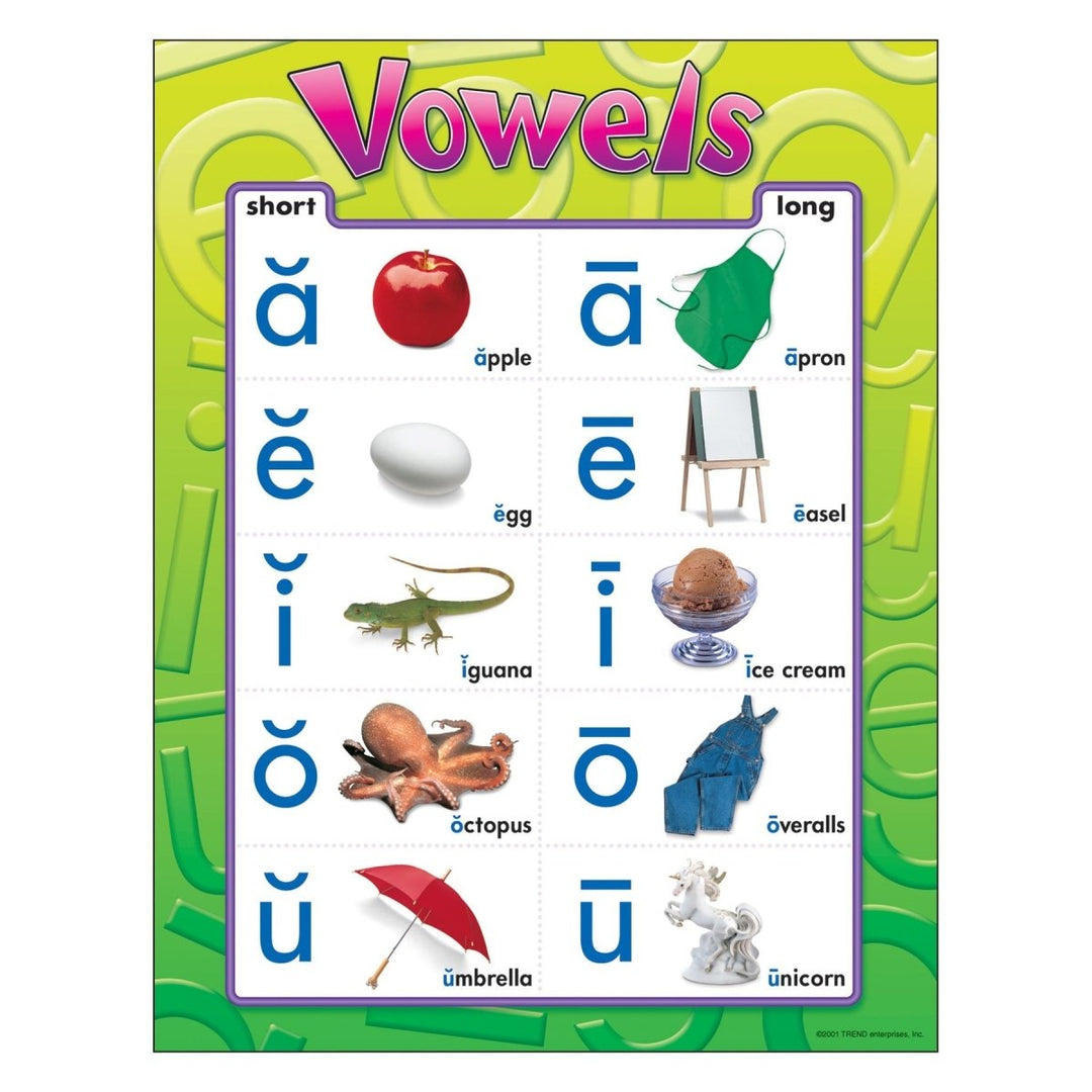 Vowels Learning Chart-Charts-Tools 4 Teaching-Classroom Decor and More