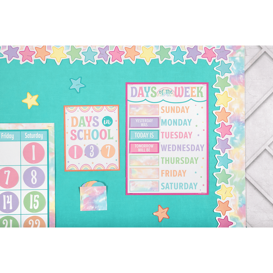 Pastel Pop Calendar Bulletin Board-Calendars-Tools 4 Teaching-Classroom Decor and More