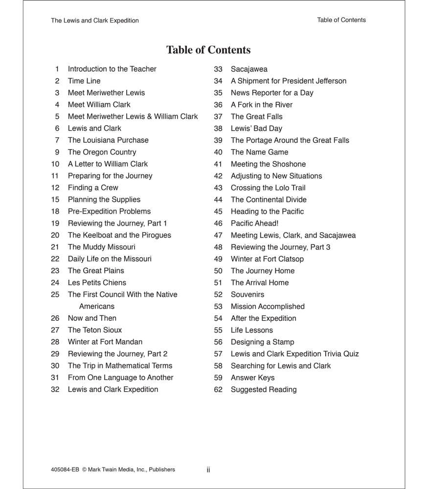 The Lewis and Clark Expedition Workbook Grade 5-12 Paperback-Social Studies Books-Tools 4 Teaching-Classroom Decor and More