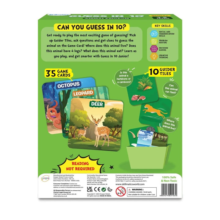 Guess in 10 Junior: Animal Kingdom | Trivia card game (ages 3-6)-Craft Activity-Tools 4 Teaching-Classroom Decor and More