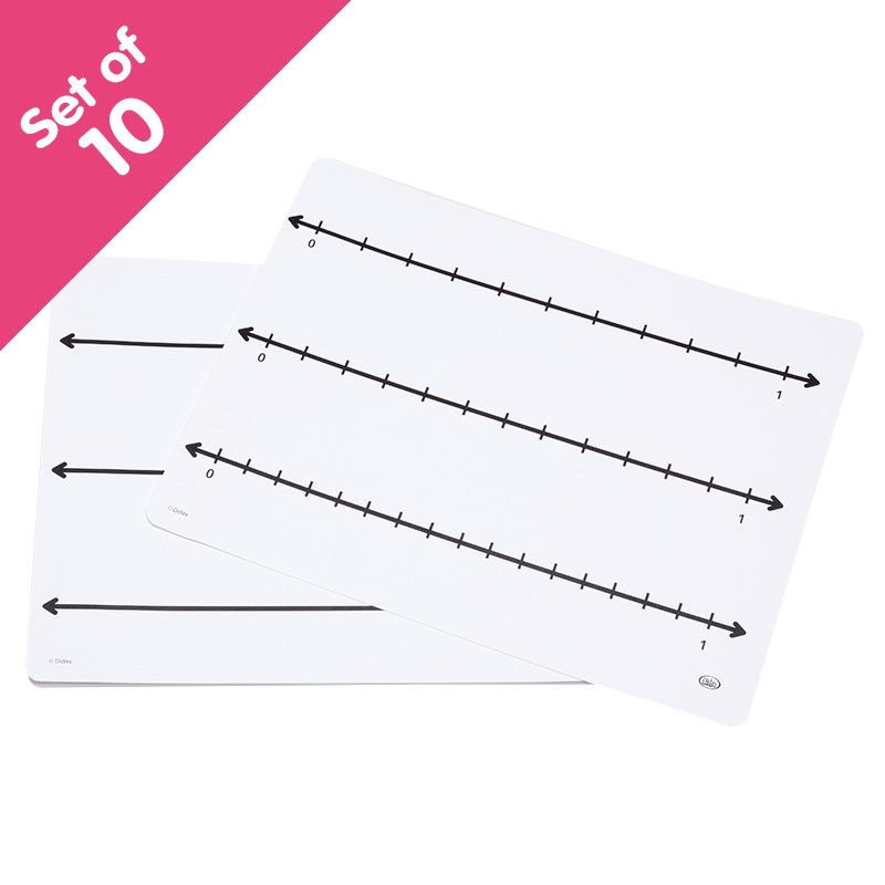 Write-On/Wipe-Off Fraction Number Line Mats-Fractions, Geometry & Measurement-Tools 4 Teaching-Classroom Decor and More