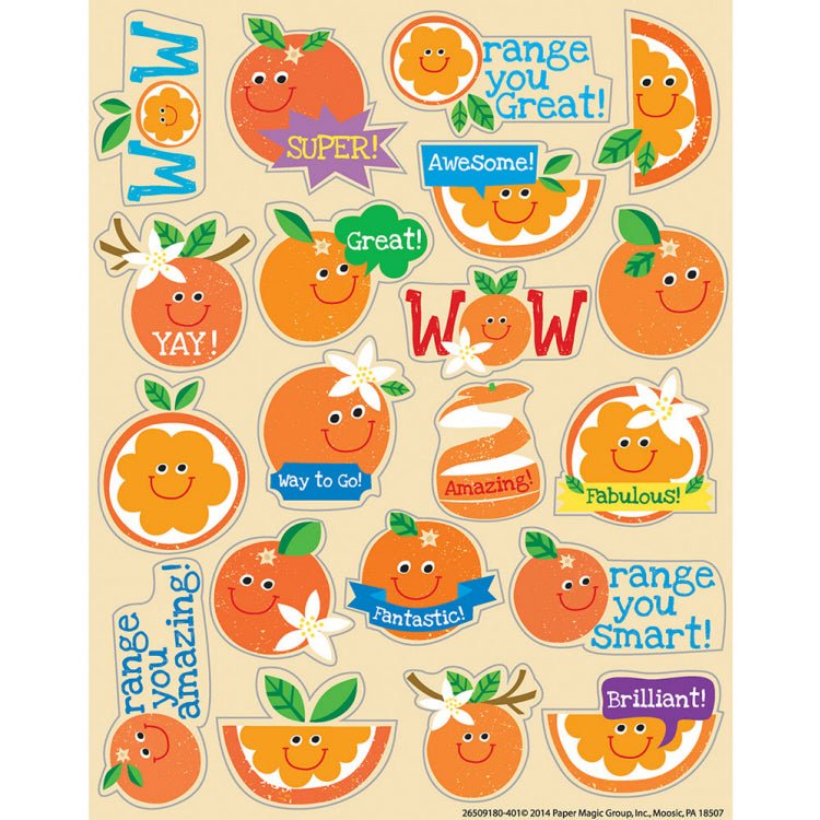 Orange Scented Stickers-Stickers-Tools 4 Teaching-Classroom Decor and More