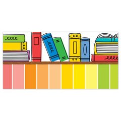 Core Decor Doodle Bookshelf EZ Border-Borders-Tools 4 Teaching-Classroom Decor and More