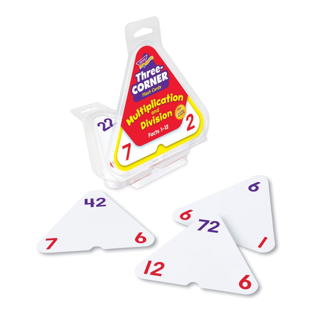 Multiplication and Division Three-Corner® Flash Cards-Flashcards-Tools 4 Teaching-Classroom Decor and More