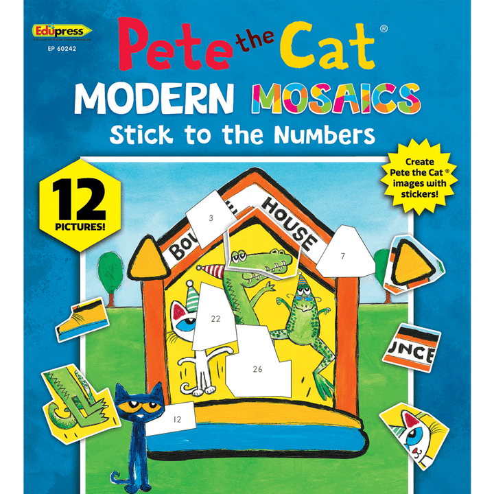 Pete the Cat Modern Mosaics Stick to the Numbers-Craft Activity-Tools 4 Teaching-Classroom Decor and More