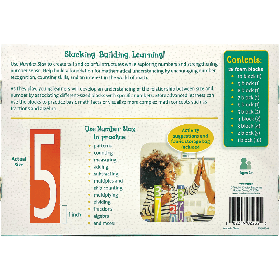 Number Stax - Stacking Foam Number Blocks-Teaching Materials-Tools 4 Teaching-Classroom Decor and More