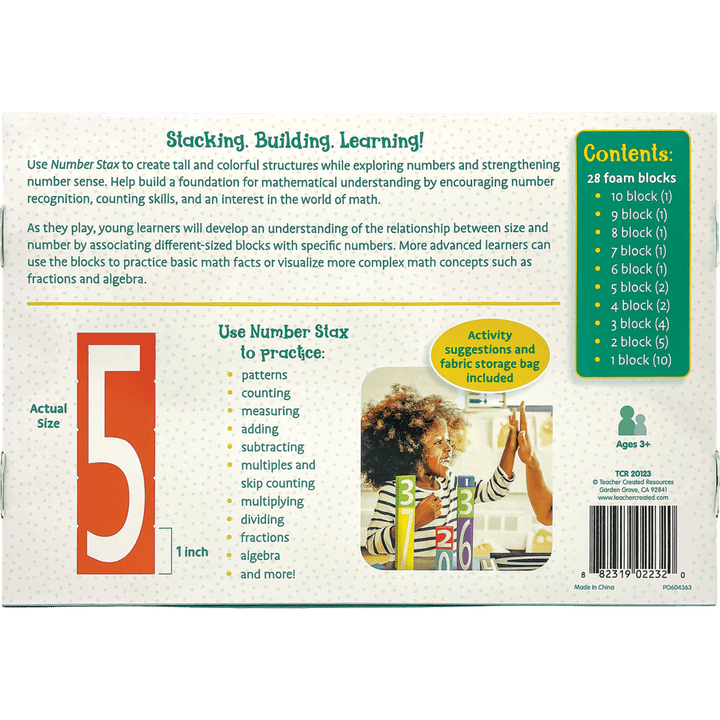 Number Stax - Stacking Foam Number Blocks-Teaching Materials-Tools 4 Teaching-Classroom Decor and More
