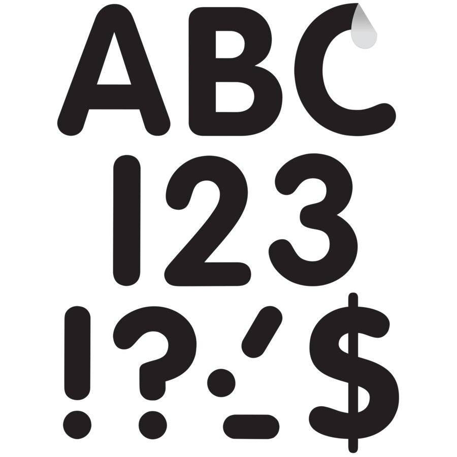 Black 4" Classic Self-Adhesive Letters Uppercase-Letters-Tools 4 Teaching-Classroom Decor and More