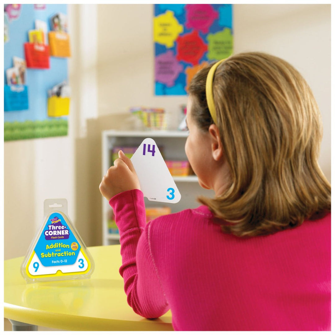 Addition and Subtraction Three-Corner® Flash Cards-Flashcards-Tools 4 Teaching-Classroom Decor and More