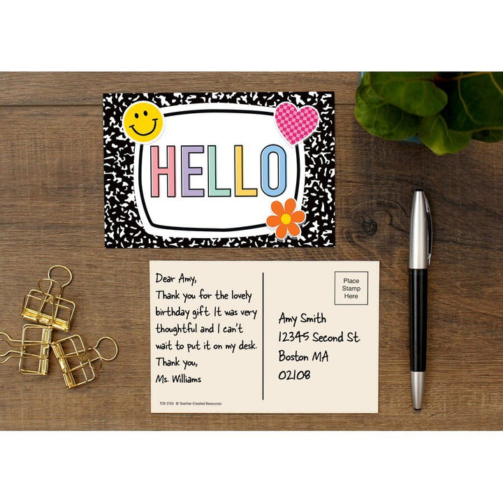 Cool for School Hello Postcards-Postcards-Tools 4 Teaching-Classroom Decor and More