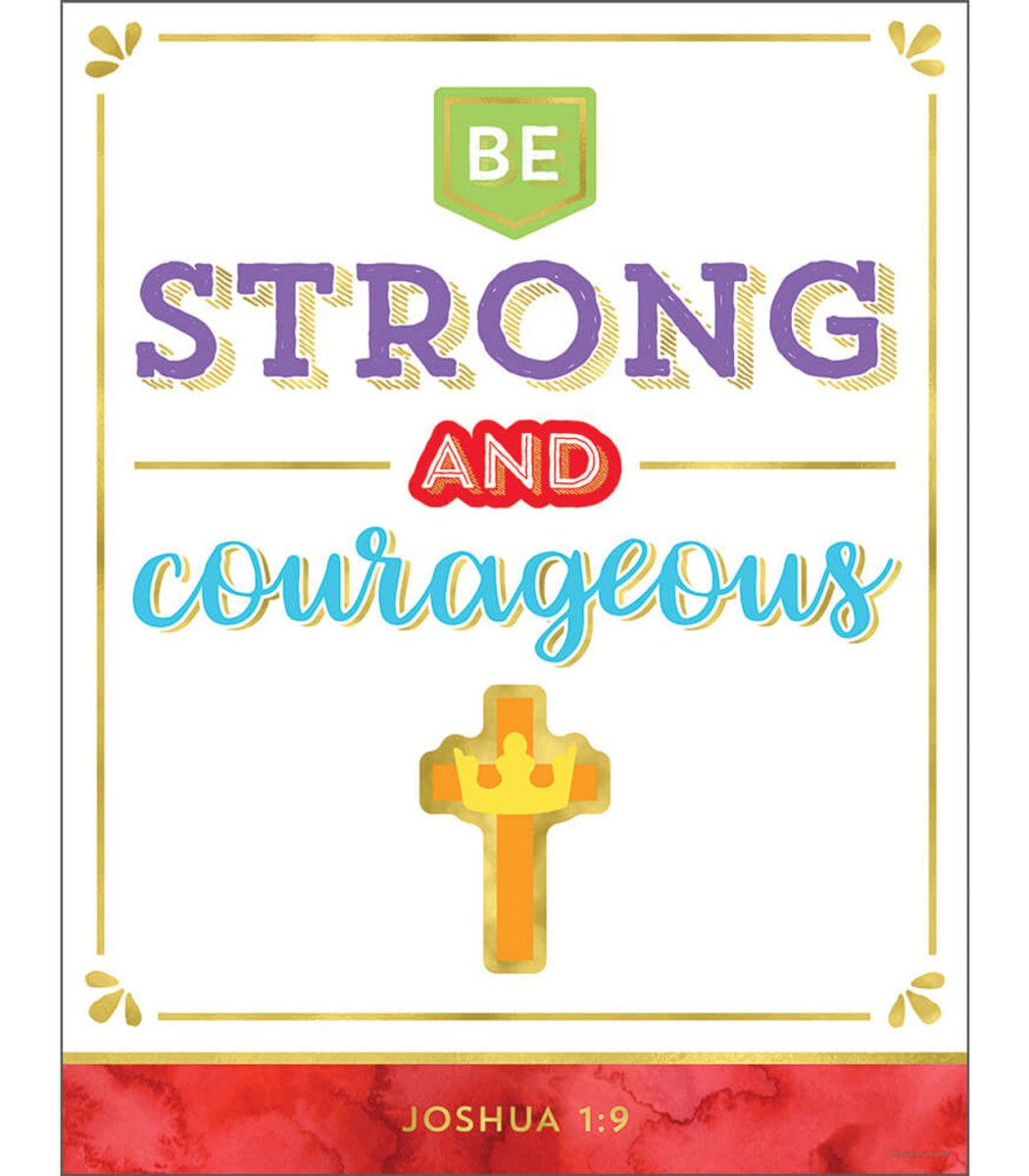 Be Strong and Courageous Chart-Charts-Tools 4 Teaching-Classroom Decor and More