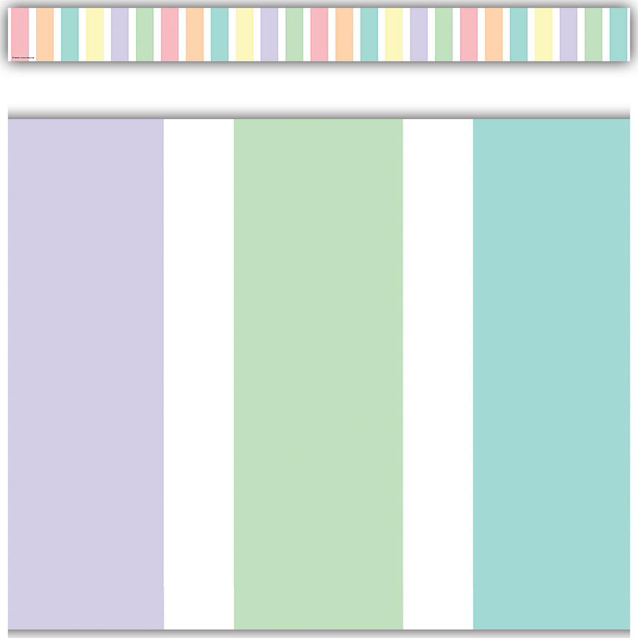 Pastel Pop Stripes Straight Border Trim-Borders-Tools 4 Teaching-Classroom Decor and More