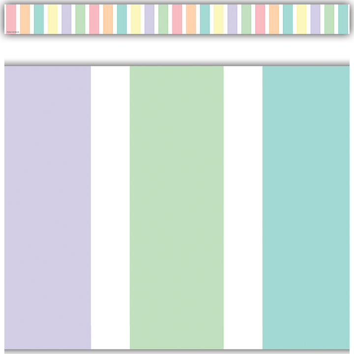 Pastel Pop Stripes Straight Border Trim-Borders-Tools 4 Teaching-Classroom Decor and More