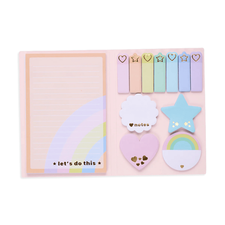 Side Notes Sticky Tab Note Pad - Pastel Rainbows-Arts & Crafts-Tools 4 Teaching-Classroom Decor and More