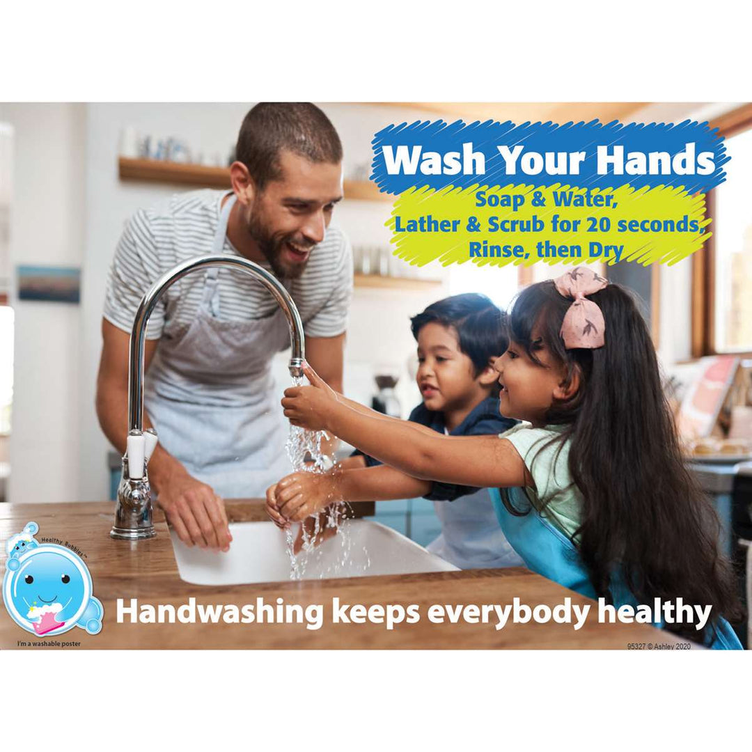 Handwashing Keeps Everybody Healthy Postermat-Dry Erase-Tools 4 Teaching-Classroom Decor and More