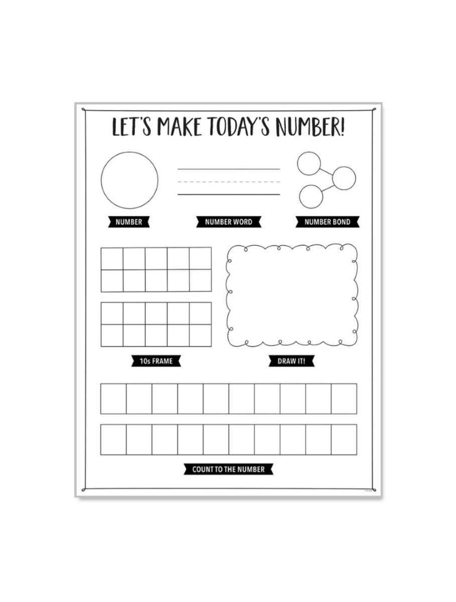 Let's Make Today's Number Chart-Charts-Tools 4 Teaching-Classroom Decor and More