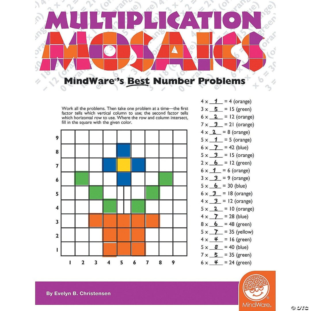 Multiplication Mosaics-Subjects - Books - Activity Books-Tools 4 Teaching-Classroom Decor and More