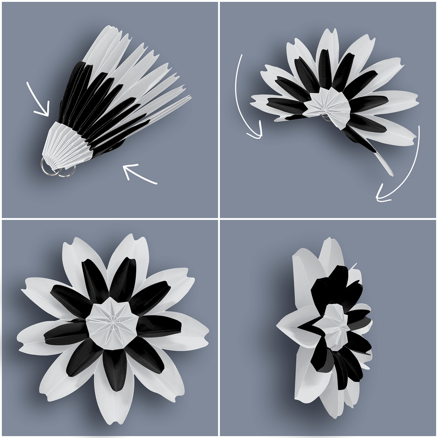 Black and White Paper Flowers-Accents-Tools 4 Teaching-Classroom Decor and More