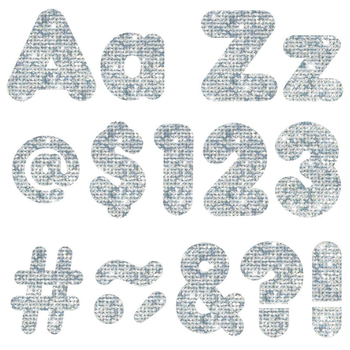 *Silver Sparkle 4-Inch Casual Uppercase/Lowercase Combo Pack Ready Letters®-Letters-Tools 4 Teaching-Classroom Decor and More
