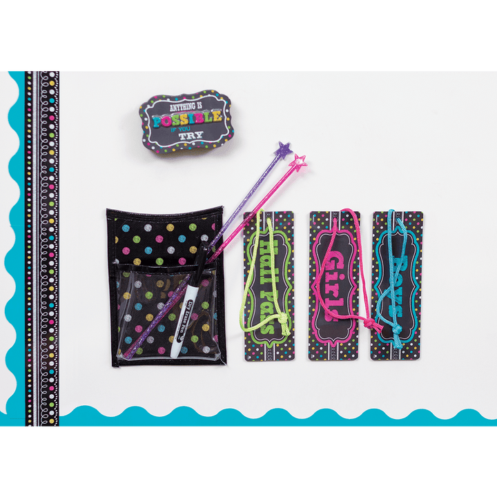 Chalkboard Brights Magnetic Hall Pass-Hall Passes-Tools 4 Teaching-Classroom Decor and More
