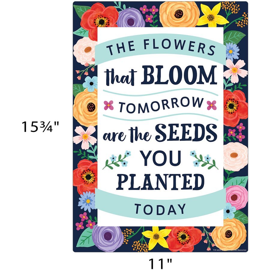 Wildflowers Positive Sayings Small Poster Pack-Posters-Tools 4 Teaching-Classroom Decor and More