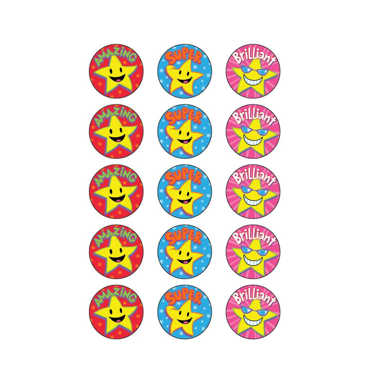 Superstars, Caramel scent Scratch 'n Sniff Stinky Stickers® – Large Round-Stickers-Tools 4 Teaching-Classroom Decor and More