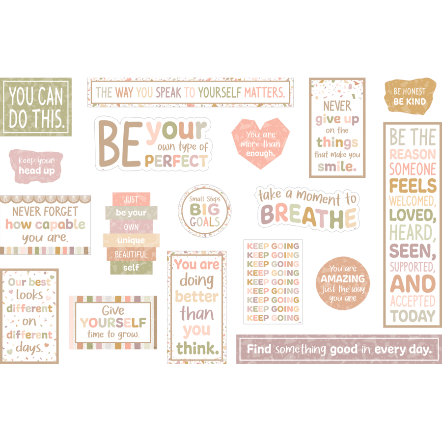 Terrazzo Tones Mini Bulletin Board-Bulletin Board Sets-Tools 4 Teaching-Classroom Decor and More