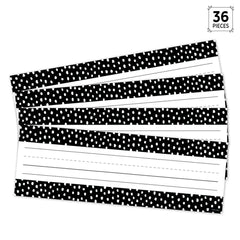 Messy Dots on Black Name Plates-Nameplates & Name Tags-Tools 4 Teaching-Classroom Decor and More