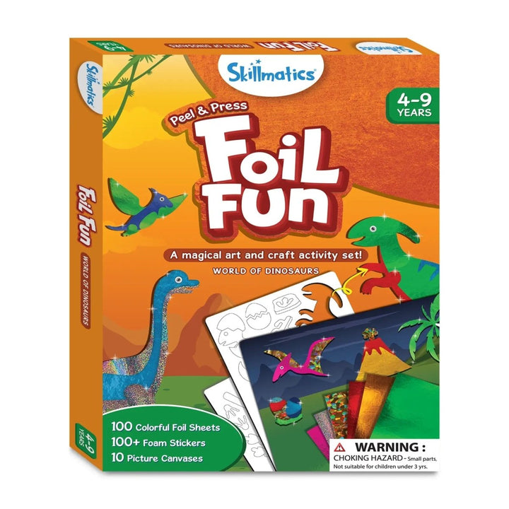 Foil Fun: World Of Dinosaurs | No Mess Art Kit (ages 4-9)-Craft Activity-Tools 4 Teaching-Classroom Decor and More